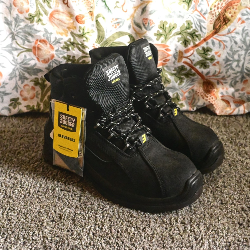 Safety Jogger Steel Toe Puncture Resistant Work Boot Mens 6.5 Black Elevate81